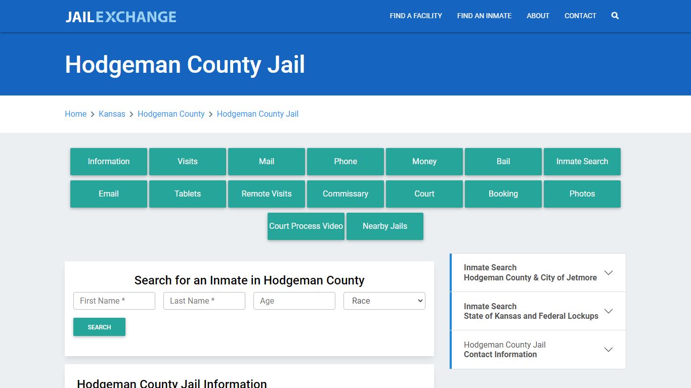 Hodgeman County Jail Roster Lookup, KS, Inmate Search